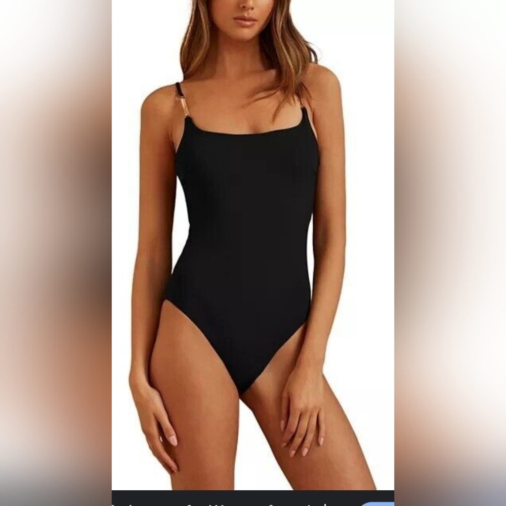 REISS Imogen Trim black one piece Swimsuit size US 2 NEW